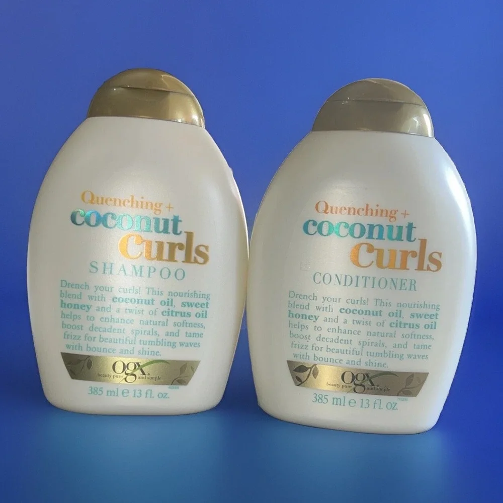 OGX‎ Quenching + Coconut Curls Shampoo and Conditioner Set 13oz Bottles Duo